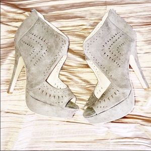 Just Fab Christiana Peep Toe Bootie Pumps